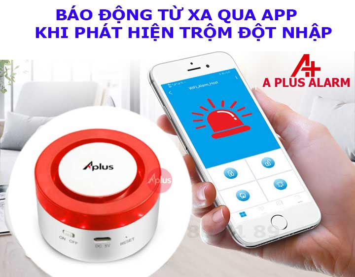 cảnh báo qua điện thoại app chống trộm